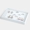 Velvet 7 Slots Ring Earrings Trays Showcase Display Jewelry Storage (White)